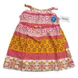 CARTER’S Baby Girl 2 pc Floral Dress Size 18 Months 100% Cotton